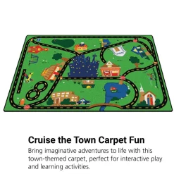 Cruisin' Around the Town 3'10" x 5'5" Rectangle Premium Carpet