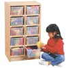 10-Cubbie Mobile Storage - With Clear Trays