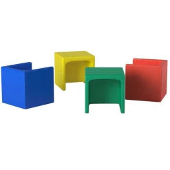 Cube Chairs - Set of 4 Assorted Colors