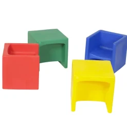 Cube Chairs - Set of 4 Assorted Colors