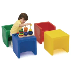 Cube Chairs - Set of 4 Assorted Colors