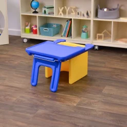 Cube Chair with Tray - Yellow