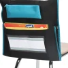 Deluxe Chair Pockets with Pencil Case - 6 Pack - Black/Turquoise