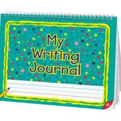 Deluxe Spiral Landscape Writing Journals (Teal Star Cover) - 112 Pages