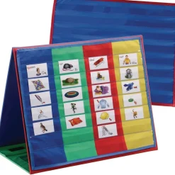Desktop Pocket Charts And Stand - 2 pocket charts, 1 chart stand