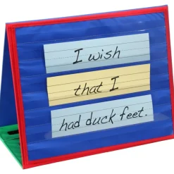 Desktop Pocket Charts, Stand and Magnetic Board Kit - 1 stand, 2 pocket charts, 1 board