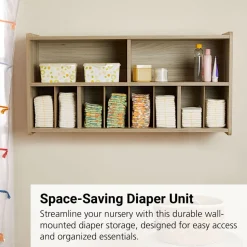 Diaper Wall Storage - Assembled, Gray