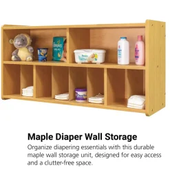 Diaper Wall Storage - Maple/Maple, Assembled