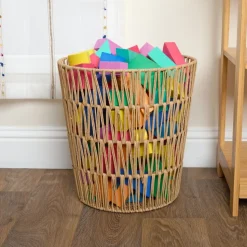 Discount School Supply® Large Round Paper Rope Storage Basket