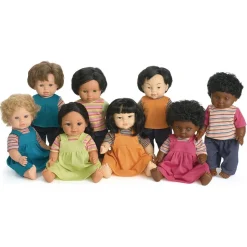 Discount School Supply® 16" Multicultural Toddler Dolls - Set of All 8
