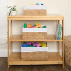 Discount School Supply® Paper Rope Baskets with Fabric Lining - Set of 3