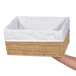 Discount School Supply® Paper Rope Baskets with Fabric Lining - Set of 3