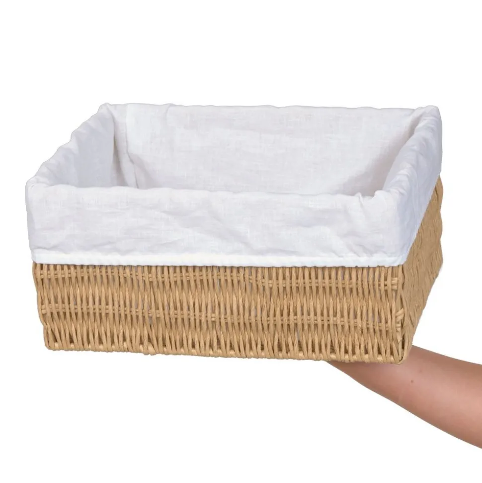 Discount School Supply® Paper Rope Baskets with Fabric Lining - Set of 3