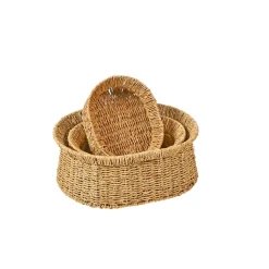 Discount School Supply® Seagrass Oval Basket - Set of 3