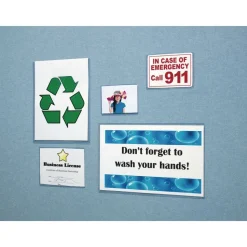 DocU-Sleeves Wall-Mount Document Display 3-1/2" x 5" Set of 5