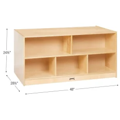 Double-Sided Mobile Shelf Storage Island