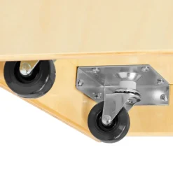 Double-Sided Mobile Shelf Storage Island