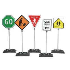 Double-Sided Traffic Signs - Set of 5