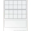 Double Ten-Frame Dry Erase Two-Sided 12 x 9 Boards - Set of 6