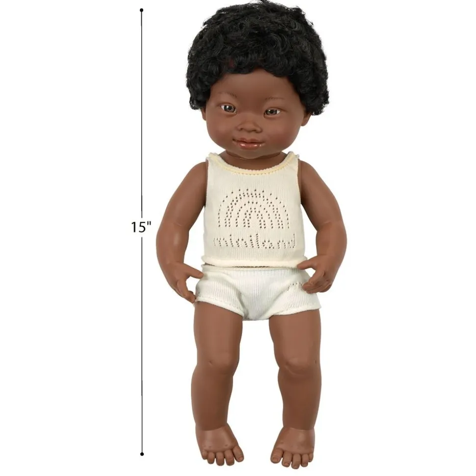 Down Syndrome 15" Doll African Boy