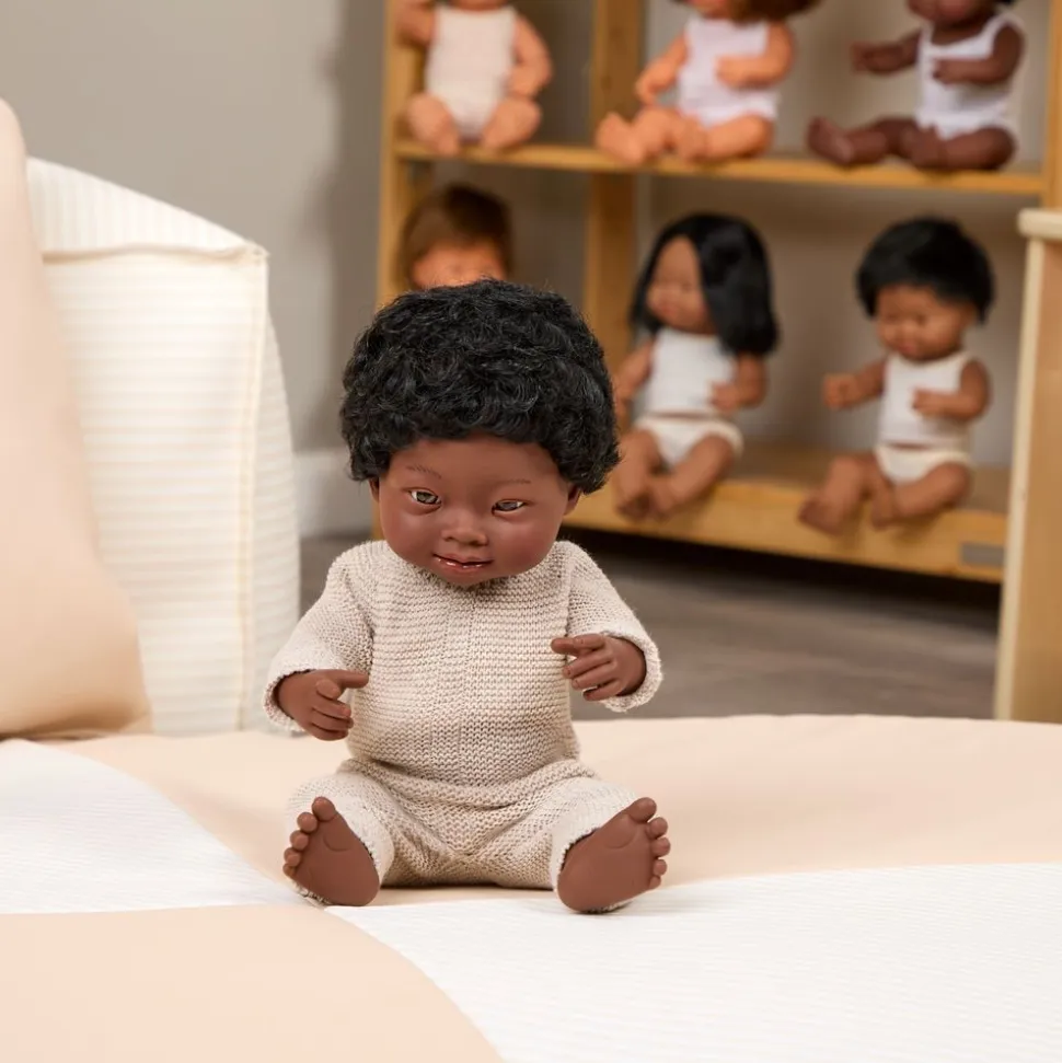 Down Syndrome 15" Doll African Boy
