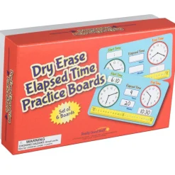 Dry Erase Elapsed Time Practice Boards - 6 boards