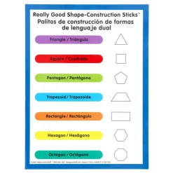 Dual Language Shape Construction Sticks: (Palos de Construcción de Forma - Lenguaje Dual)