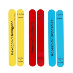 Dual Language Shape Construction Sticks: (Palos de Construcción de Forma - Lenguaje Dual)