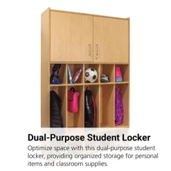 Dual Purpose Student Locker - Maple/Maple, Assembled