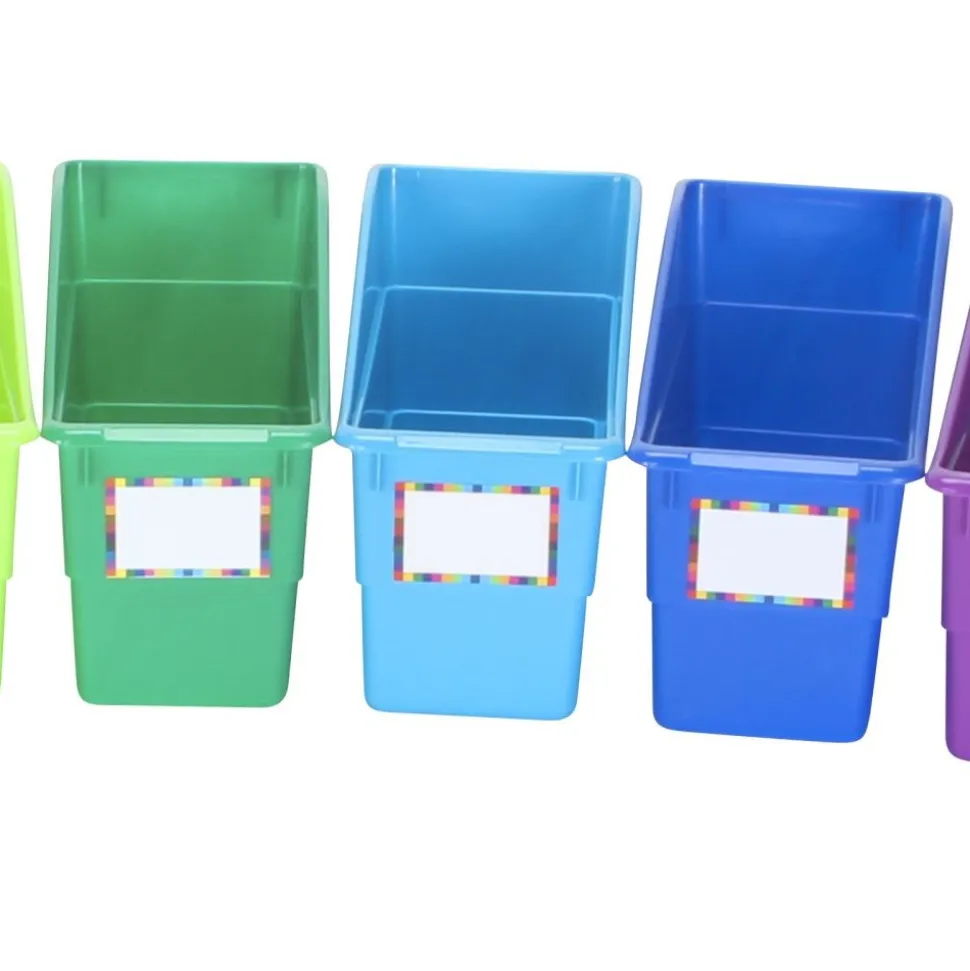 Durable Book And Binder Holders - 12-Pack Rainbow