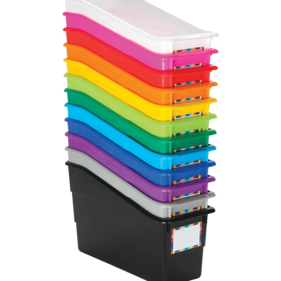 Durable Book And Binder Holders - 12-Pack Rainbow