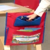 Early Childhood Deluxe Chair Pockets with Pencil Case- 6 Pack - Red/Blue