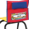 Early Childhood Deluxe Chair Pockets with Pencil Case- 36 Pack - Red/Blue