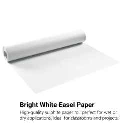 Easel Paper Roll, Bright White High Quality Sulphite Paper ideal for wet or dry applications, 18
