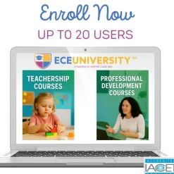 ECE University Childcare Staff Training - Online Course Library (Up to 20 Users)