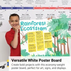Economy Weight White Poster Board - 50 Sheets
