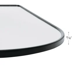 Environments® Arched Wall Hanging Acrylic Mirror with Wood Frame - Black
