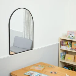 Environments® Arched Wall Hanging Acrylic Mirror with Wood Frame - Black