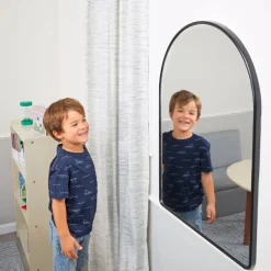 Environments® Arched Wall Hanging Acrylic Mirror with Wood Frame - Black