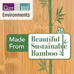 Environments® Bamboo Free Standing Storage Unit - 6 cubbies
