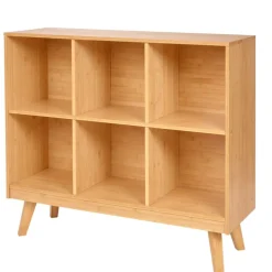 Environments® Bamboo Free Standing Storage Unit - 6 cubbies