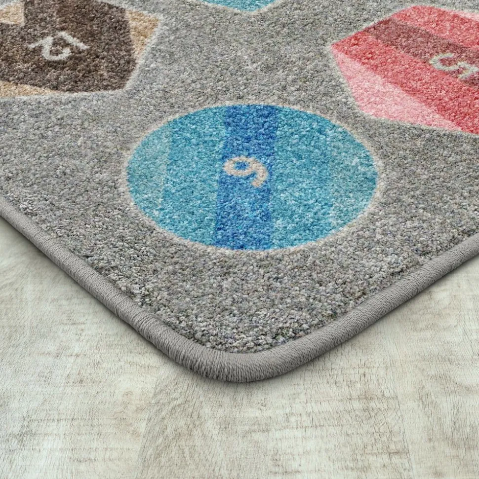 Environments® Boho Geometric Number Sit Spots Rug 5'4" X 7'8"