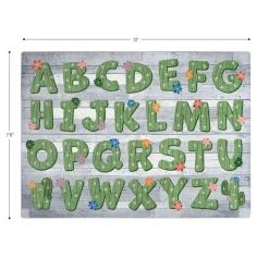 Environments® Cactus Alphabet Rug 7’ 6” x 12’