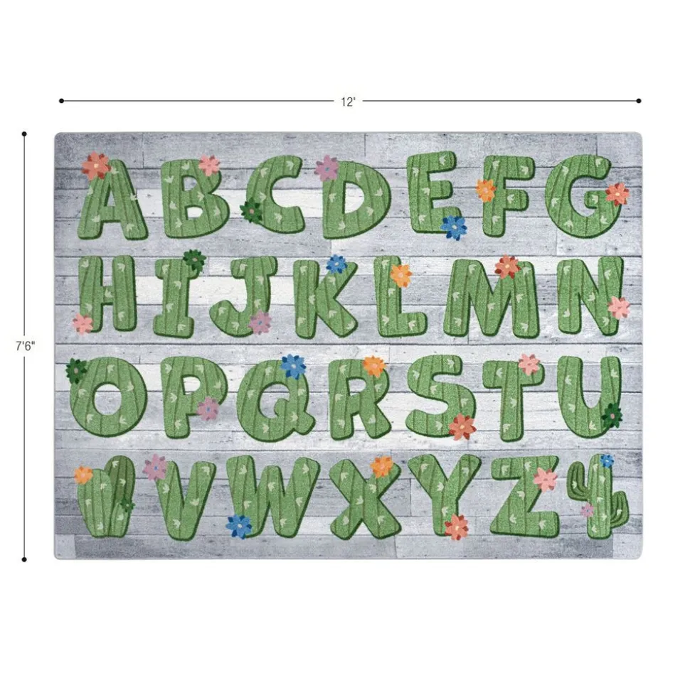 Environments® Cactus Alphabet Rug 7’ 6” x 12’