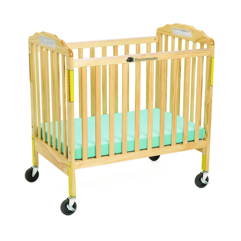 Environments® Compact Natural Evacuation Crib with Mattress