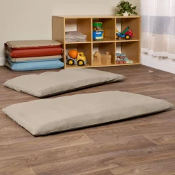 Environments® DreamStages™ Rest Mat Cotton Sheets - Taupe - Set of 6