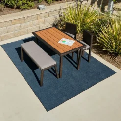 Environments® Dunes Indoor/Outdoor Carpet 7'6" x 12' - Mariner Blue