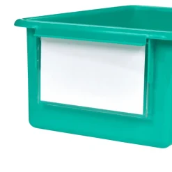 Environments® GemLuxe™ Easy Label Bin With Lid - Turquoise