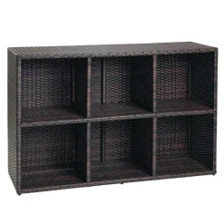 Environments® Indoor-Outdoor Wicker-Look Storage Shelf with 6 Cubbies