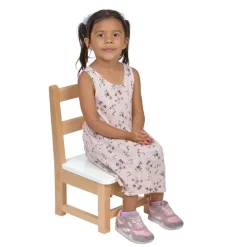 Environments® Ladderback White & Natural Toddler Chair, 8"H